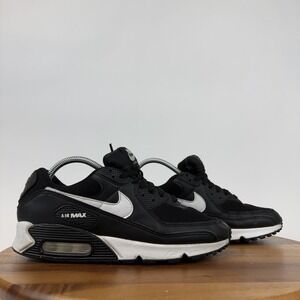 Womens Nike Air Max 90 Black White Athletic Running Sneakers Shoes Size 9.5 M
